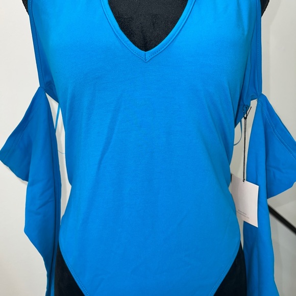 🆕 superdown Seline Halter Bodysuit in Blue - Picture 7 of 13